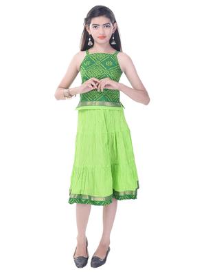 green printed skirt set - 14429052 - Standard Image - 4