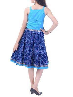 blue cotton skirt set - 14429054 - Standard Image - 3