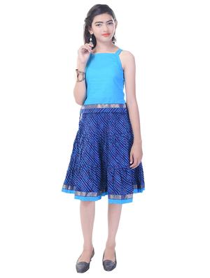 blue cotton skirt set - 14429054 - Standard Image - 4