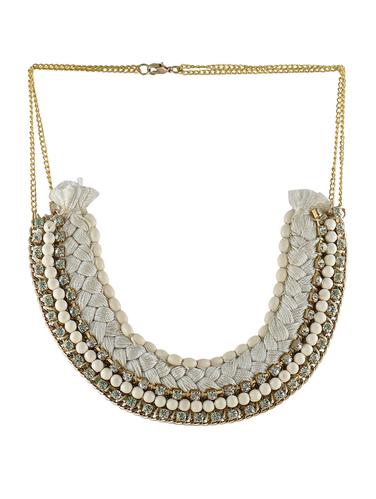 white cotton choker necklace - 14429226 - Very Small Image - 1