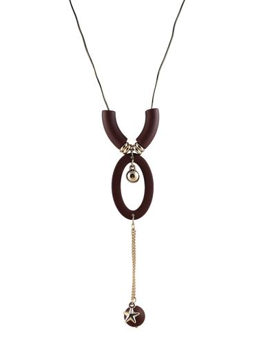 brown plastic long necklace - 14429343 - Very Small Image - 1