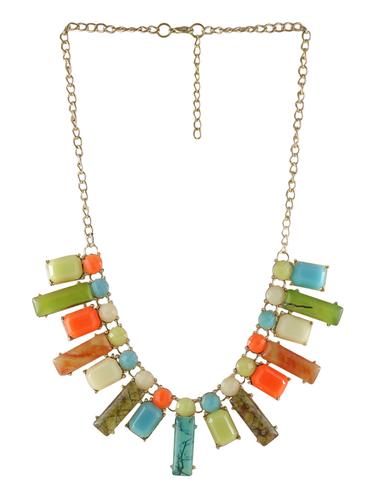 multi glass statement necklace - 14429363 - Very Small Image - 1