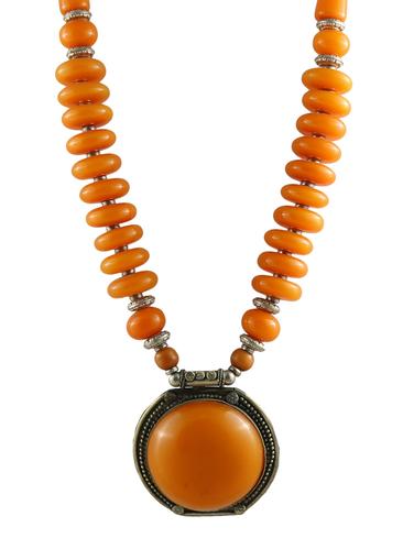 orange metal necklace - 14429436 - Very Small Image - 1