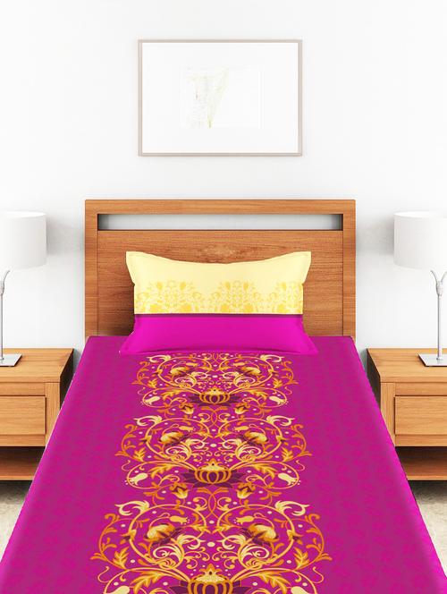 Easy Care Single Polycotton Bed Sheet Set with Single Pillow Cover - 14430602 - Very Small Image - 1
