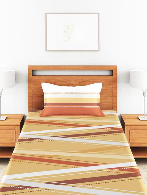 Easy Care Single Polycotton Bed Sheet Set with Single Pillow Cover - 14430606 - Very Small Image - 1