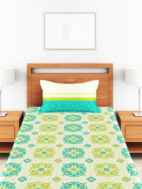 Easy Care Single Polycotton Bed Sheet Set with Single Pillow Cover - 14430608 - Very Small Image - 1