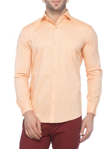 orange cotton casual shirt - 14430698 - Very Small Image - 1