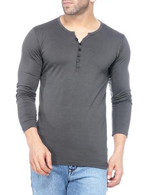 grey cotton t-shirt - 14430714 - Standard Image - 1
