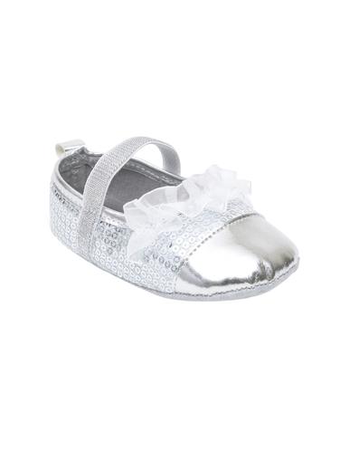 silver fabric flat ballerinas - 14430793 - Very Small Image - 1