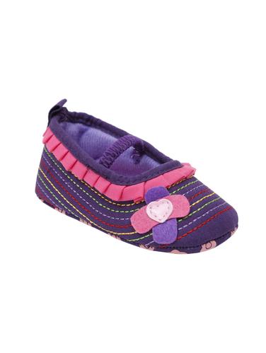 purple fabric flat ballerinas - 14430803 - Very Small Image - 1