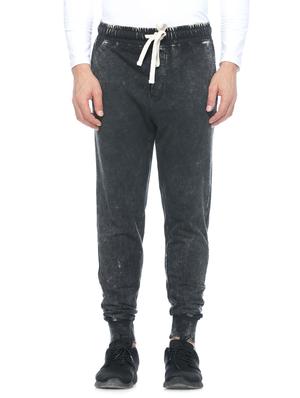 black cotton full length track pant - 14430847 - Standard Image - 1
