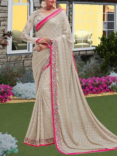 grey woven saree with blouse - 14431829 - Very Small Image - 1