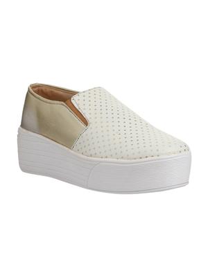 white faux leather plimsolls casual shoes - 14432174 - Standard Image - 1