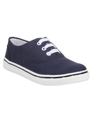 navy fabric laceup sneakers - 14432176 - Standard Image - 1