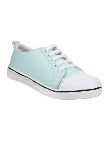 sea green fabric laceup sneakers - 14432180 - Very Small Image - 1