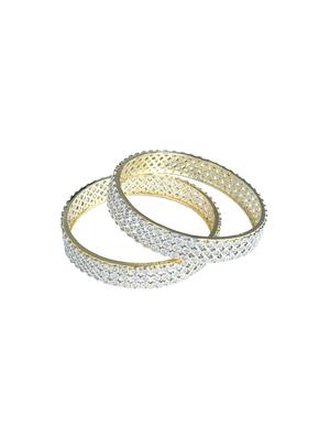 white brass bangle - 14432197 - Standard Image - 1