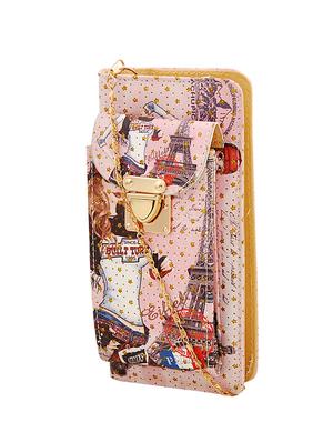 pink leatherette clutch - 14432452 - Standard Image - 4