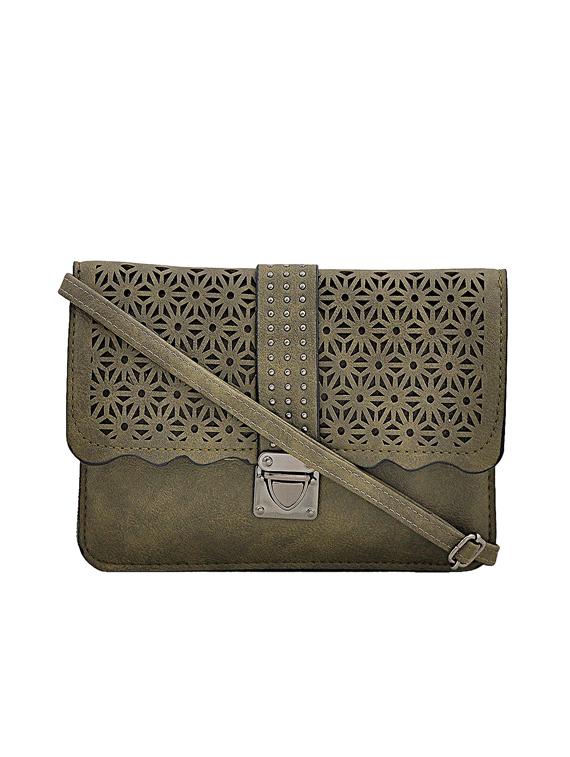 green leatherette sling bag - 14432471 - Zoom Image - 1