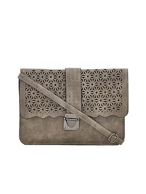 grey leatherette sling bag - 14432472 - Standard Image - 1