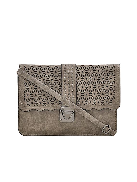 grey leatherette sling bag - 14432472 - Zoom Image - 1
