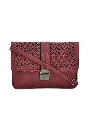 purple leatherette sling bag - 14432474 - Standard Image - 1