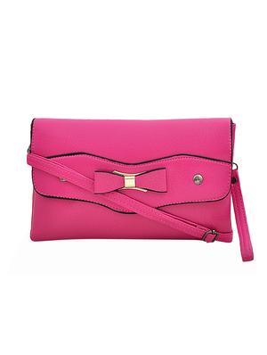 pink leatherette sling bag - 14432481 - Standard Image - 1