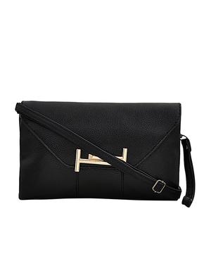 black leatherette sling bag - 14432488 - Standard Image - 1