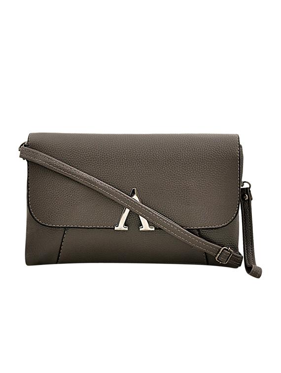 grey leatherette sling bag - 14432494 - Zoom Image - 1