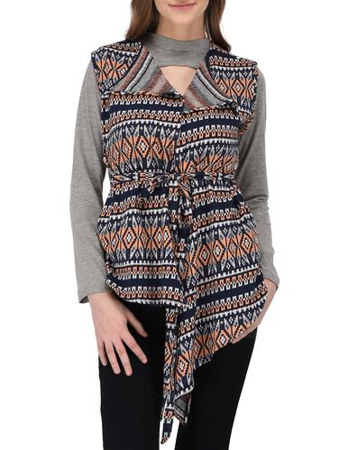 multi colored cotton shrug - 14432499 - Very Small Image - 1