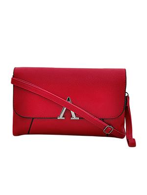 maroon leatherette sling bag - 14432622 - Standard Image - 1