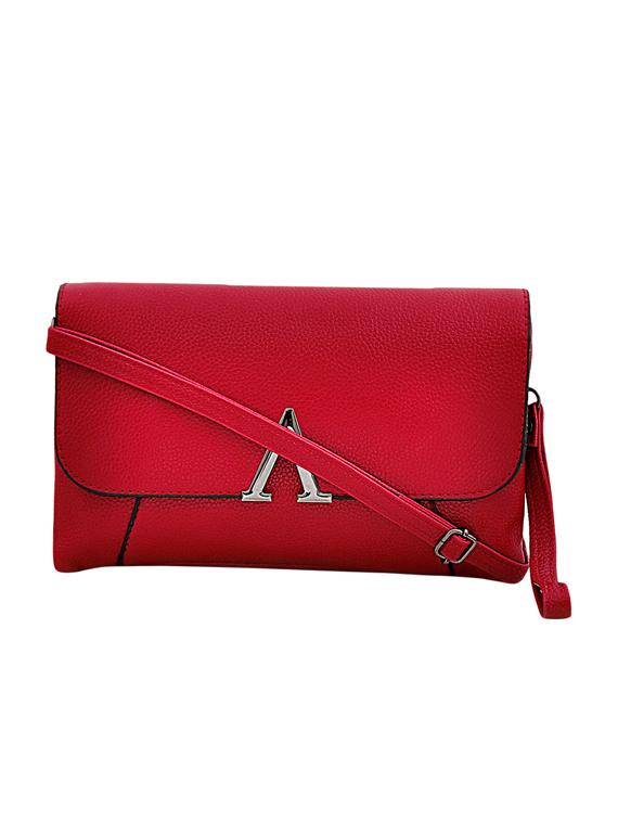 maroon leatherette sling bag - 14432622 - Zoom Image - 1