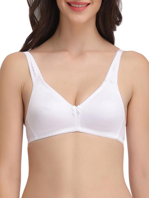 bow patch solid bra - 14432785 - Standard Image - 1