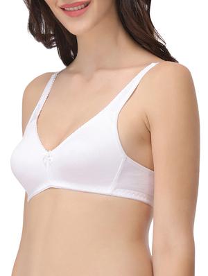 bow patch solid bra - 14432785 - Standard Image - 2