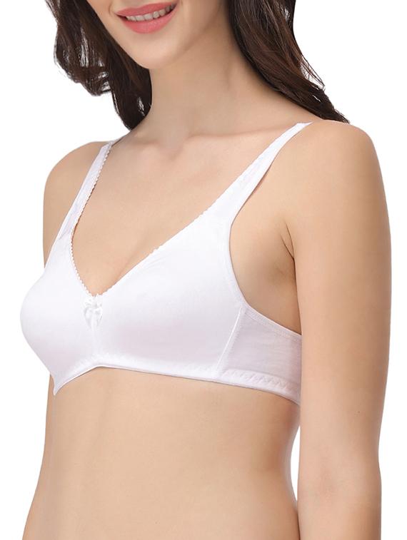 bow patch solid bra - 14432785 - Zoom Image - 2