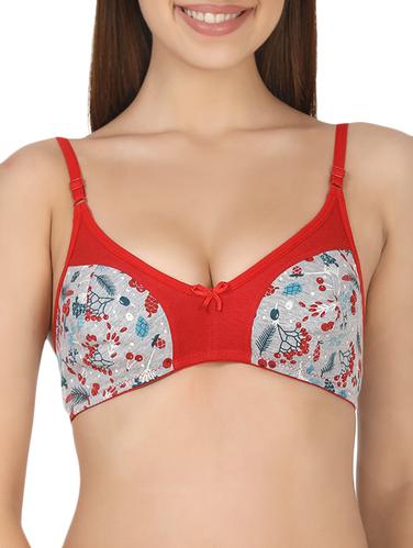 red cotton bra - 14432794 - Very Small Image - 1