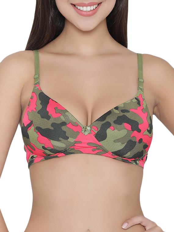 green polyamide tshirt bra - 14432797 - Zoom Image - 1
