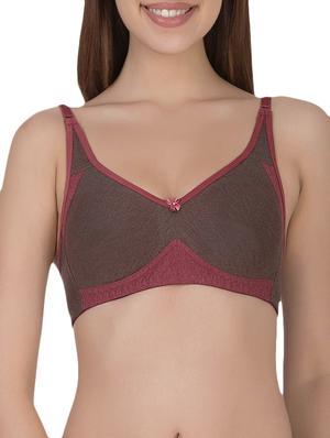 brown cotton tshirt bra - 14432806 - Standard Image - 1