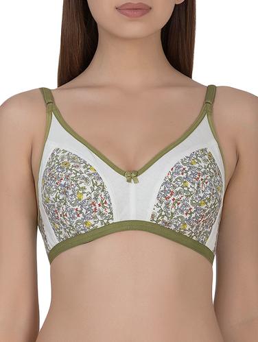 green cotton bra - 14432815 - Very Small Image - 1