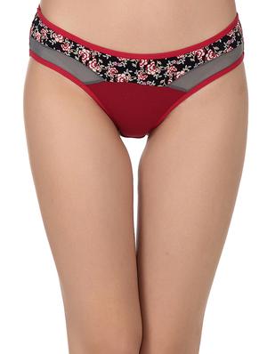 red cotton bikini panty - 14432861 - Standard Image - 1