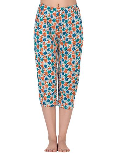 grey cotton blend capri - 14433164 - Very Small Image - 1