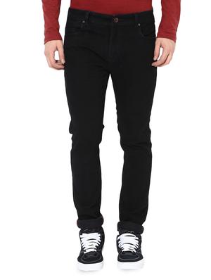 black cotton blend plain jeans - 14433196 - Standard Image - 1