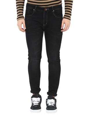 black cotton blend plain jeans - 14433201 - Standard Image - 1
