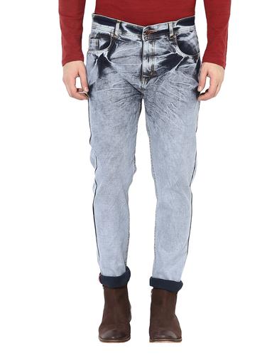 grey cotton blend washed jeans - 14433207 - Very Small Image - 1