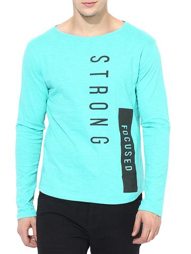 green cotton front print t-shirt - 14433251 - Very Small Image - 1