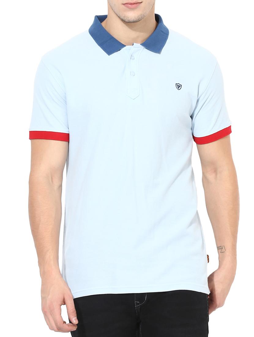 light blue cotton t-shirt - 14433277 - Zoom Image - 1