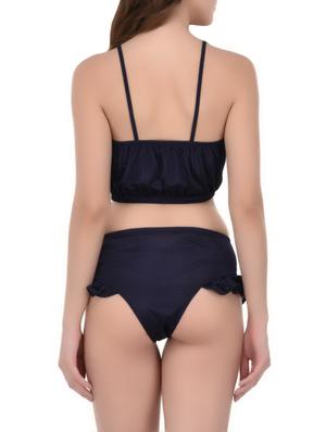 navy blue solid nightwear set - 14433550 - Standard Image - 5