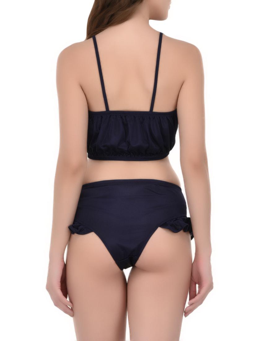 navy blue solid nightwear set - 14433550 - Zoom Image - 5