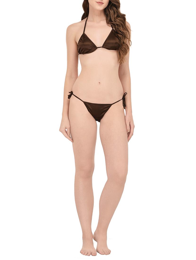 knot detail solid nightwear set - 14433558 - Zoom Image - 6