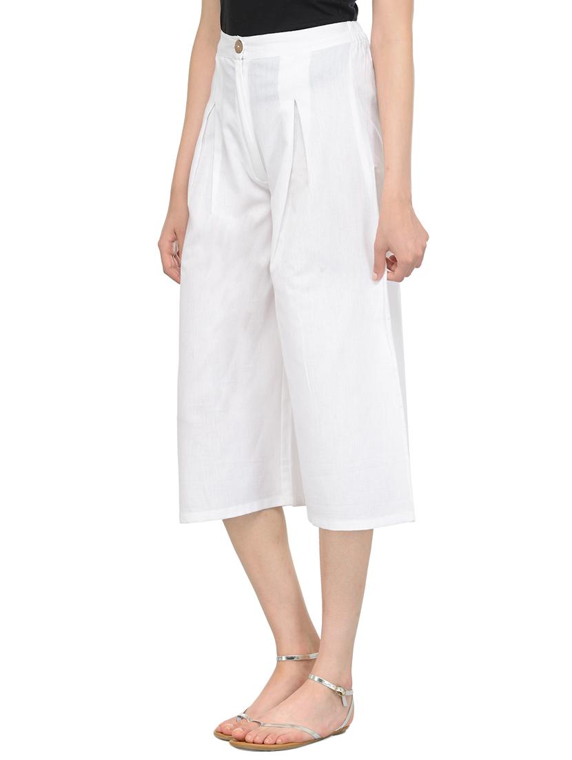 white cotton culotte - 14433579 - Zoom Image - 2