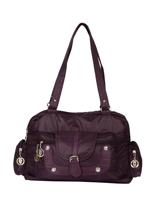 purple satin regular handbag - 14433636 - Standard Image - 1